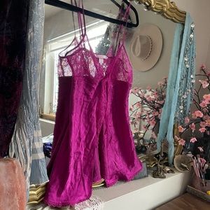 Purple Victoria secret silk slip / dress / lingerie / nightgown